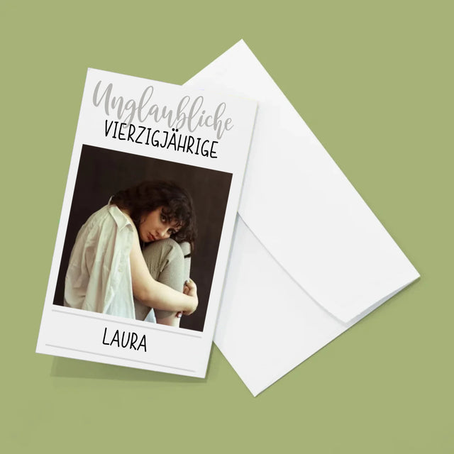 Fotocollage: Unglaubliche Vierzigjährige - Fotos, Harmonikaartig Gefaltet