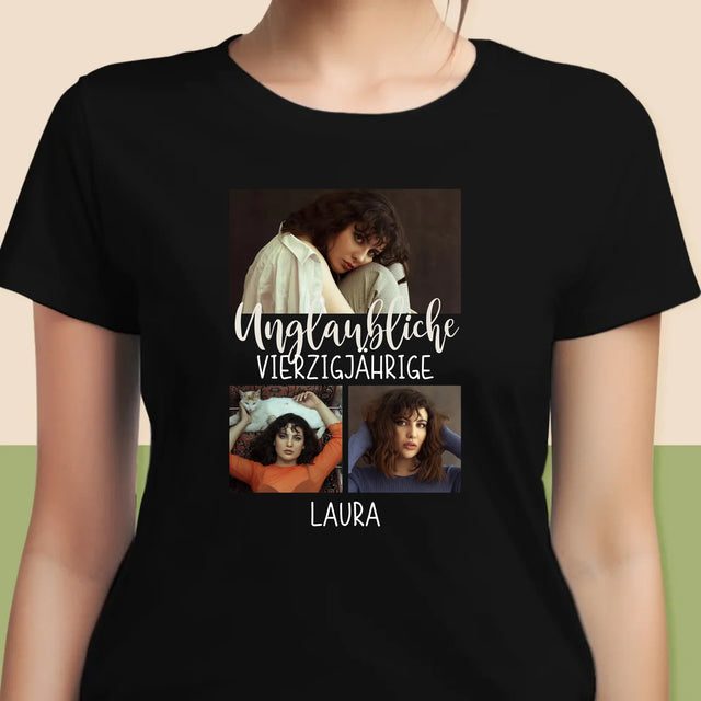 Fotocollage: Unglaubliche Vierzigjährige - T-Shirt Für Damen