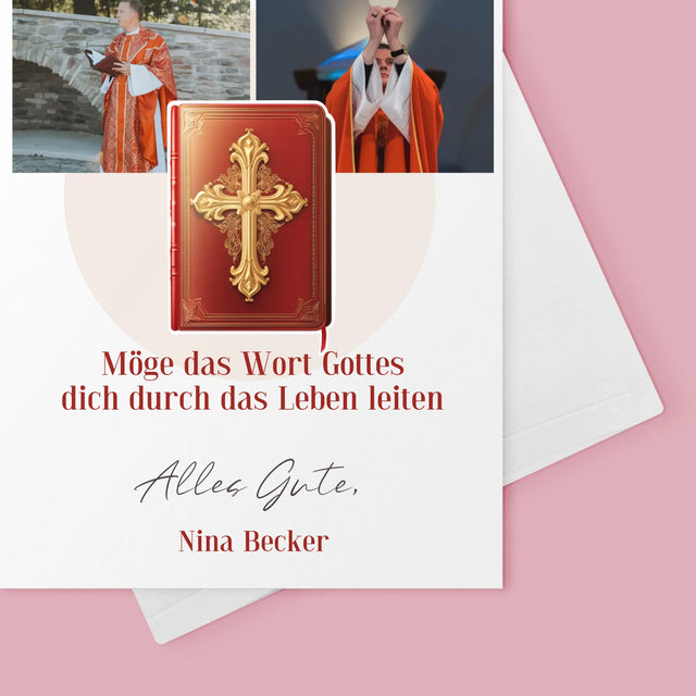 Fotocollage: Das Wort Gottes - Glückwunschkarte