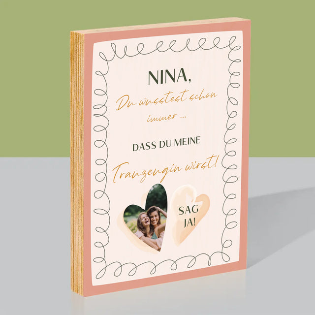 Foto Und Unterschrift: Du Wusstest Schon Immer - Druck Auf Holz