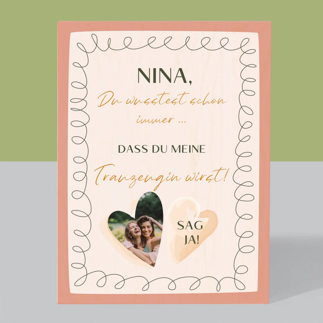 Foto Und Unterschrift: Du Wusstest Schon Immer - Druck Auf Holz