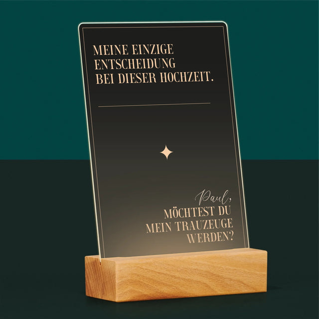 Name Und Unterschrift: Meine Einzige Entscheidung - Druck Auf Acrylglas