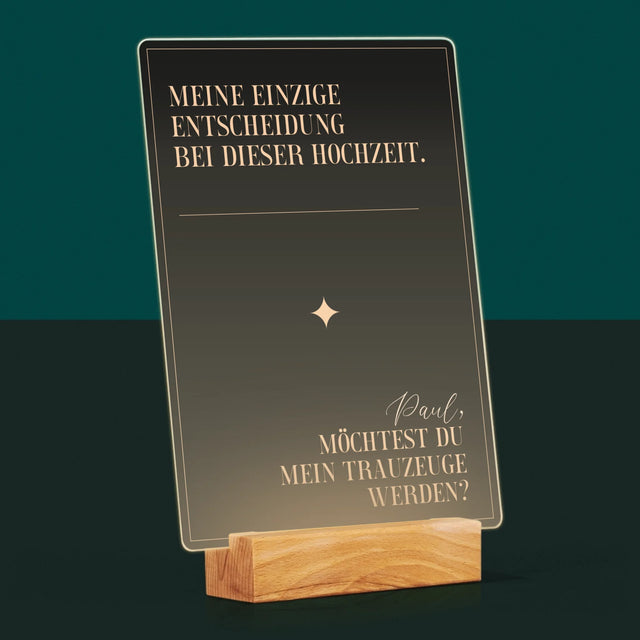 Name Und Unterschrift: Meine Einzige Entscheidung - Druck Auf Acrylglas