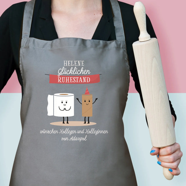 Name Und Unterschrift: Glücklichen Ruhestand - Schürze