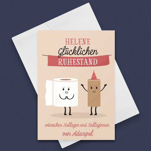 Name Und Unterschrift: Glücklichen Ruhestand - Glückwunschkarte