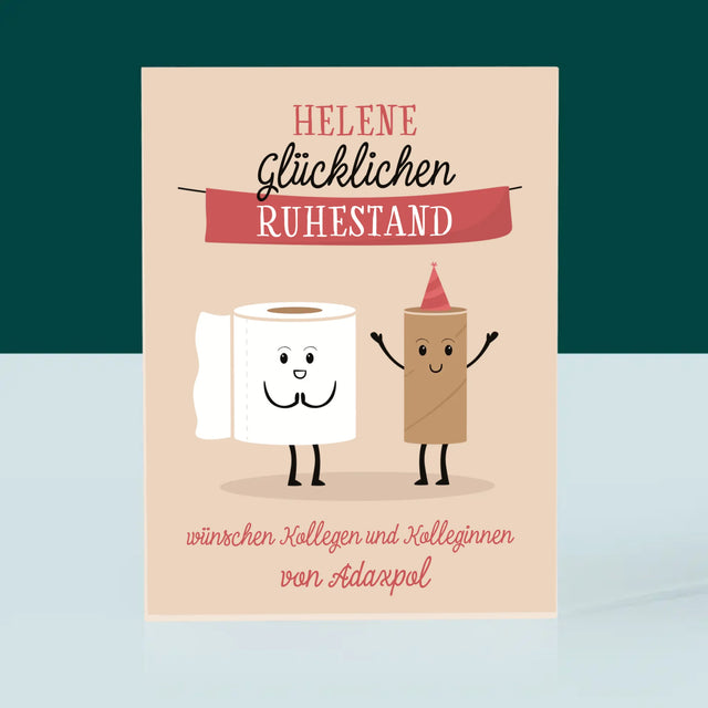 Name Und Unterschrift: Glücklichen Ruhestand - Acrylblock