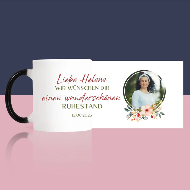 Foto Und Unterschrift: Wunderschönen Ruhestand - Tasse