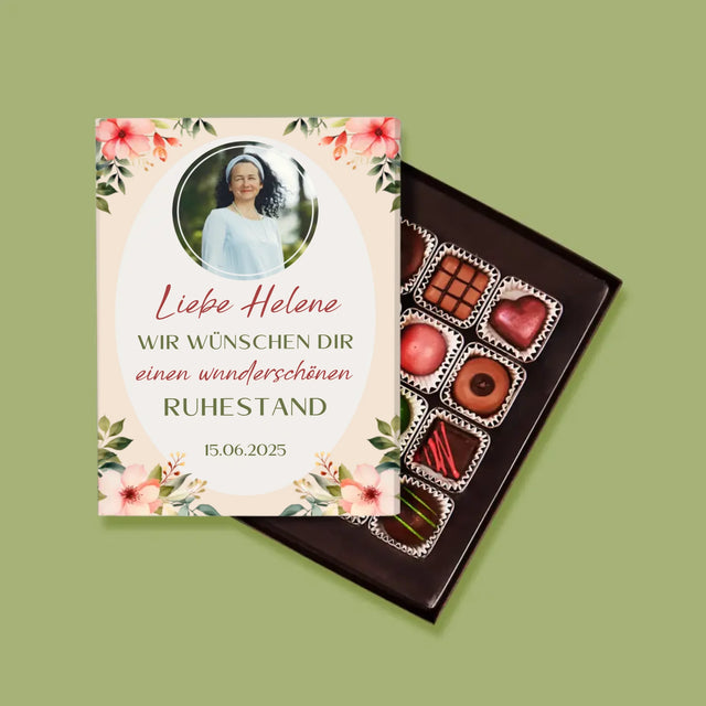 Foto Und Unterschrift: Wunderschönen Ruhestand - Pralinen