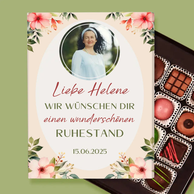 Foto Und Unterschrift: Wunderschönen Ruhestand - Pralinen