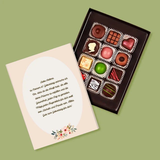 Foto Und Unterschrift: Wunderschönen Ruhestand - Pralinen