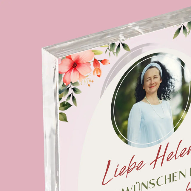 Foto Und Unterschrift: Wunderschönen Ruhestand - Acrylblock