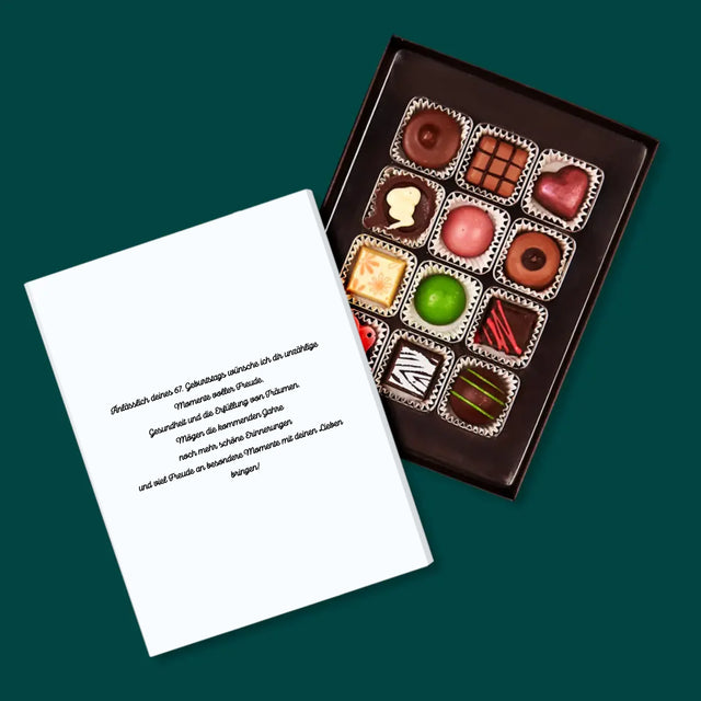 Foto Und Unterschrift: Viel Glück Bei Der Nicht-Arbeit - Pralinen