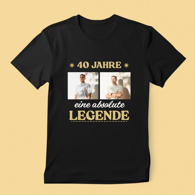 Fotocollage: 40 Jahre Lang Eine Legende - T-Shirt Für Herren