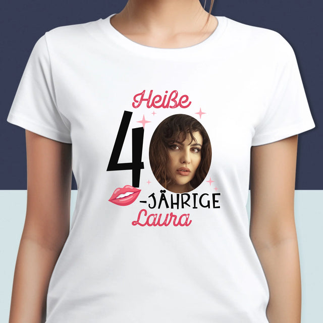 Foto Und Unterschrift: Heiße 40-Jährige - T-Shirt Für Damen
