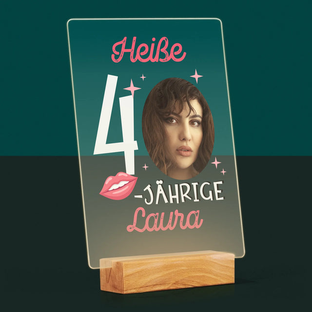 Foto Und Unterschrift: Heiße 40-Jährige - Druck Auf Acrylglas