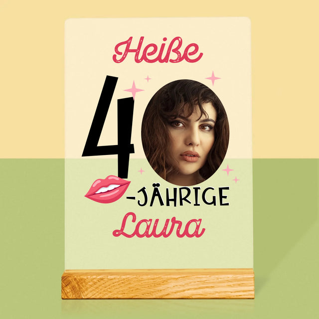 Foto Und Unterschrift: Heiße 40-Jährige - Druck Auf Acrylglas