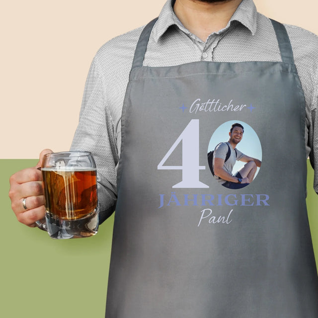 Foto Und Unterschrift: Göttlicher 40-Jähriger - Schürze