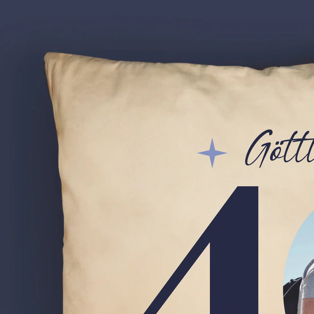 Foto Und Unterschrift: Göttlicher 40-Jähriger - Kissen