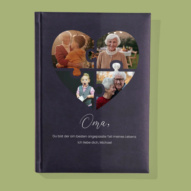 Fotocollage: Puzzleherz Für Oma - Notizbuch