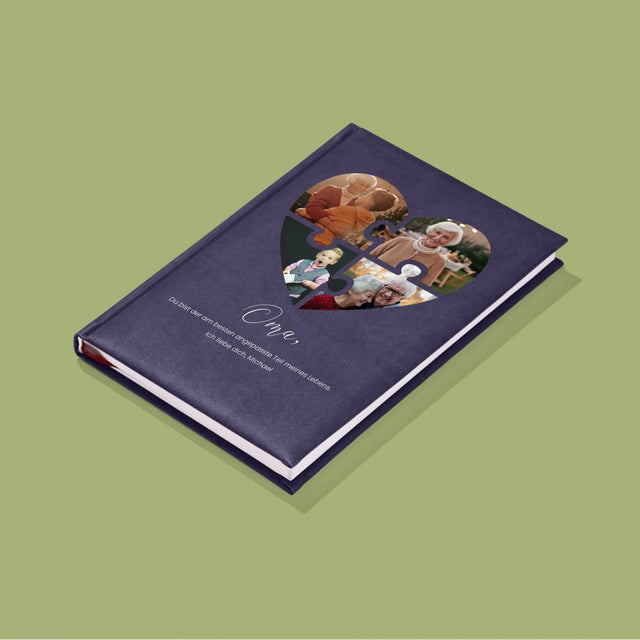 Fotocollage: Puzzleherz Für Oma - Notizbuch