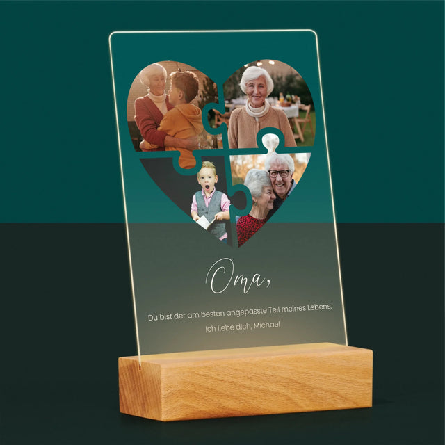 Fotocollage: Puzzleherz Für Oma - Druck Auf Acrylglas