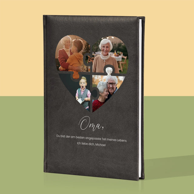 Fotocollage: Puzzleherz Für Oma - Notizbuch