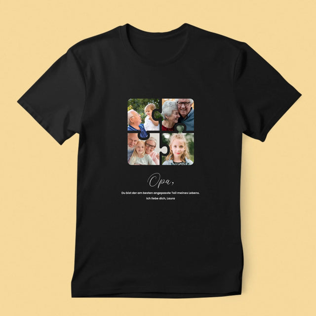 Fotocollage: Fotopuzzle Für Opa - T-Shirt Für Herren
