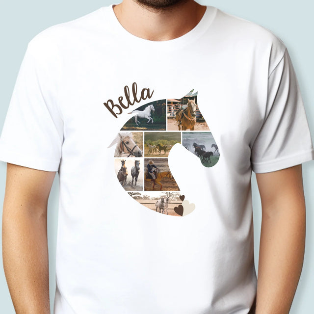 Form-Collage: Pferd - T-Shirt Für Herren