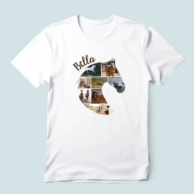 Form-Collage: Pferd - T-Shirt Für Herren