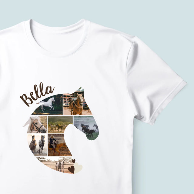 Form-Collage: Pferd - T-Shirt Für Herren