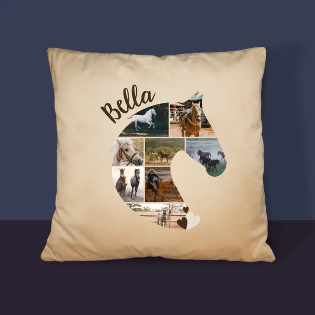 Form-Collage: Pferd - Kissen