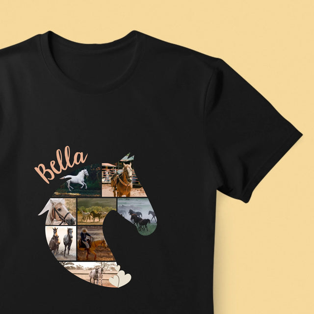 Form-Collage: Pferd - T-Shirt Für Herren
