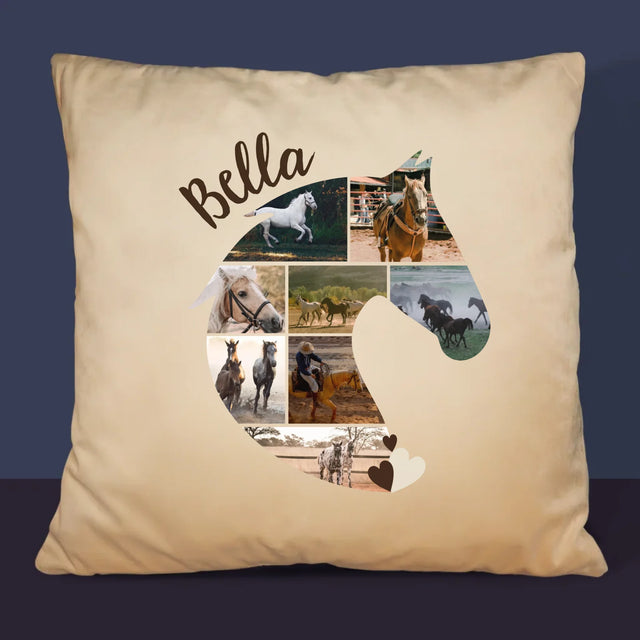Form-Collage: Pferd - Kissen