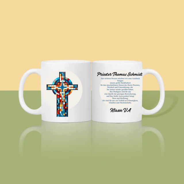 Name Und Unterschrift: Danksagung Kreuz - Tasse