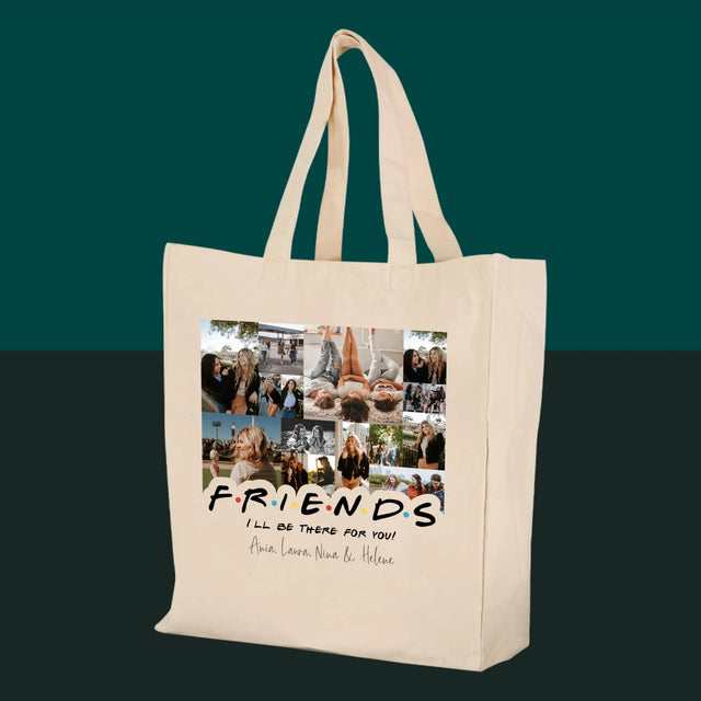 Fotocollage: Friends - Canvastasche mit Druck | DE