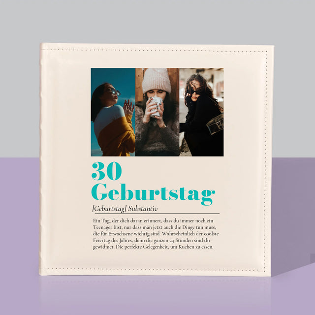 Fotocollage: 30. Geburtstag - Definition - Fotoalbum