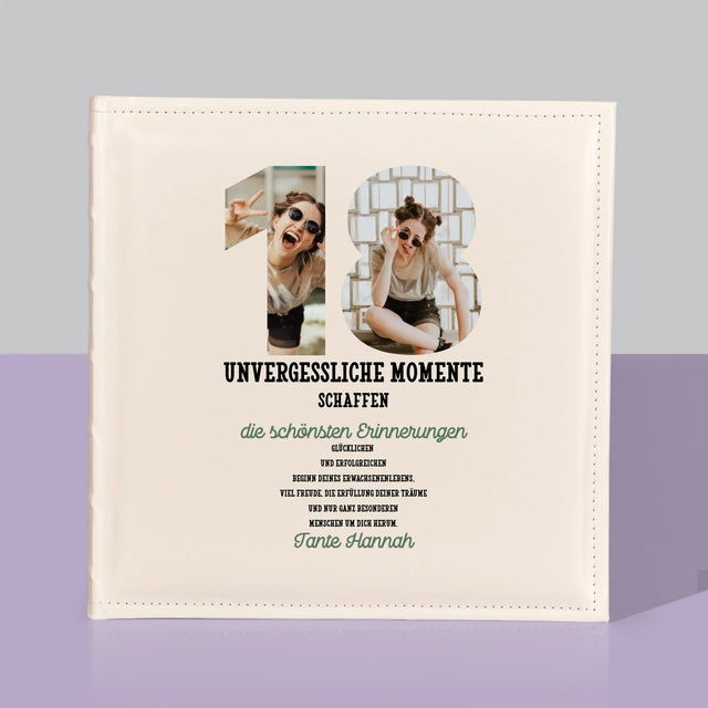 Buchstaben-Collage: 18. Geburtstag - Fotoalbum