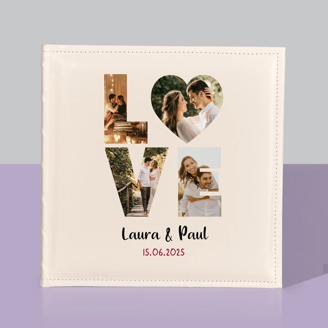 Buchstaben-Collage: Love - Fotoalbum