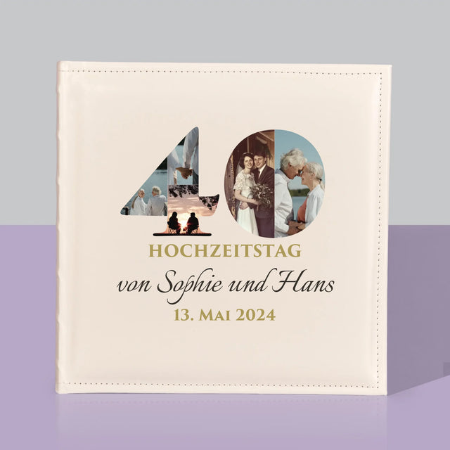 Buchstaben-Collage: 40. Hochzeitstag - Fotoalbum