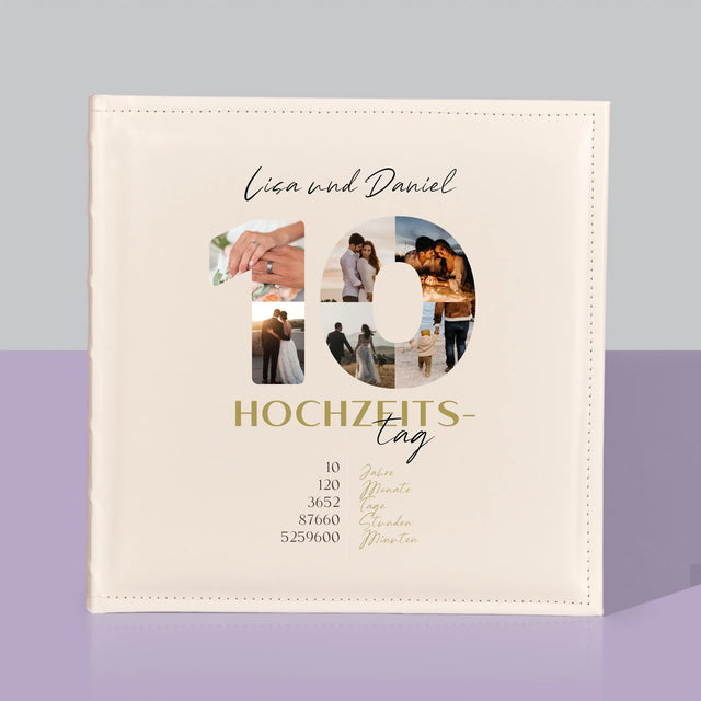 Buchstaben-Collage: 10. Hochzeitstag - Fotoalbum