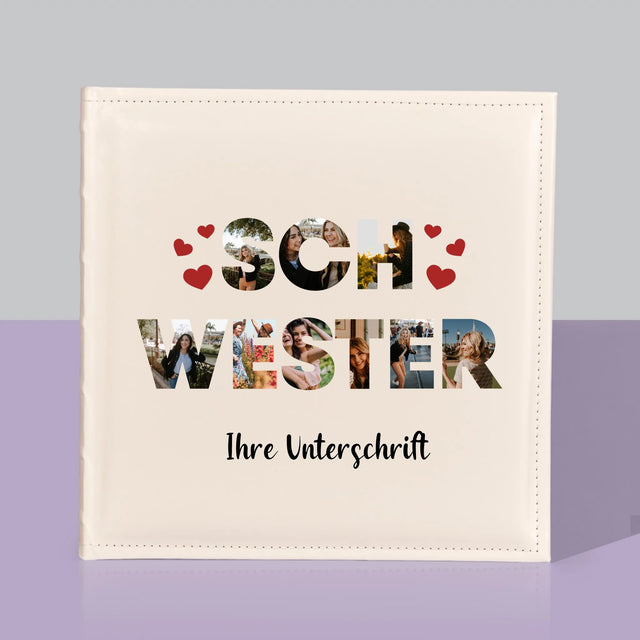 Buchstaben-Collage: Schwester - Fotoalbum