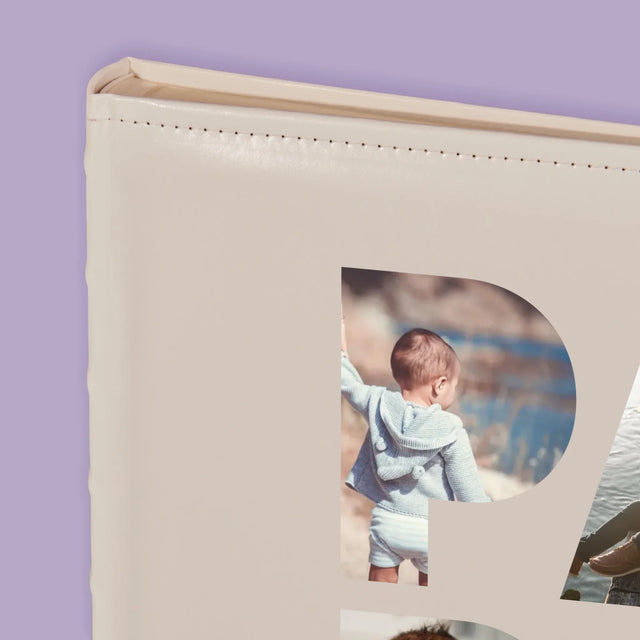 Buchstaben-Collage: Papa - Fotoalbum