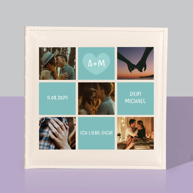 Fotocollage: Ich Liebe Dich Initialen - Fotoalbum