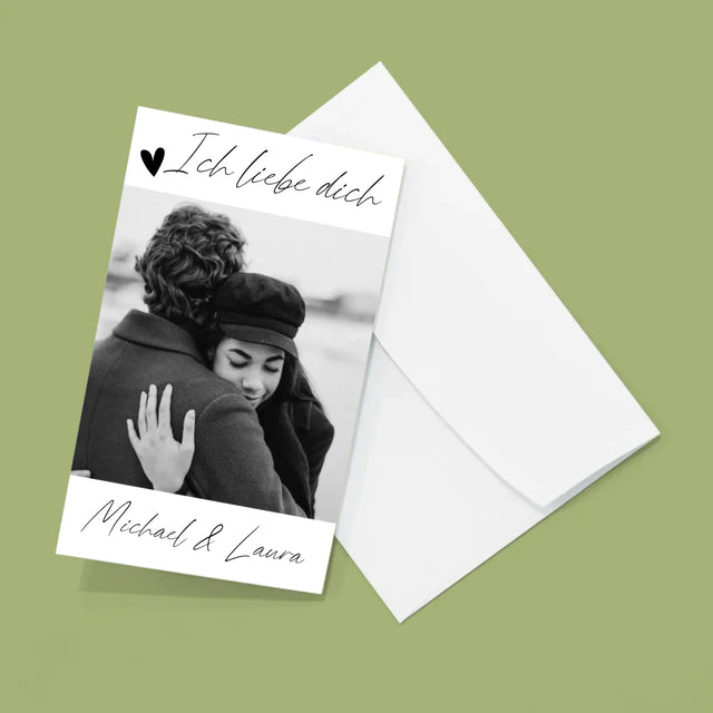 Fotocollage: Ich liebe dich – Großes Akkordeon aus Fotos | DE