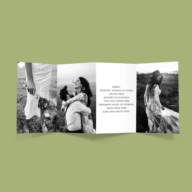 Fotocollage: Ich liebe dich – Großes Akkordeon aus Fotos | DE