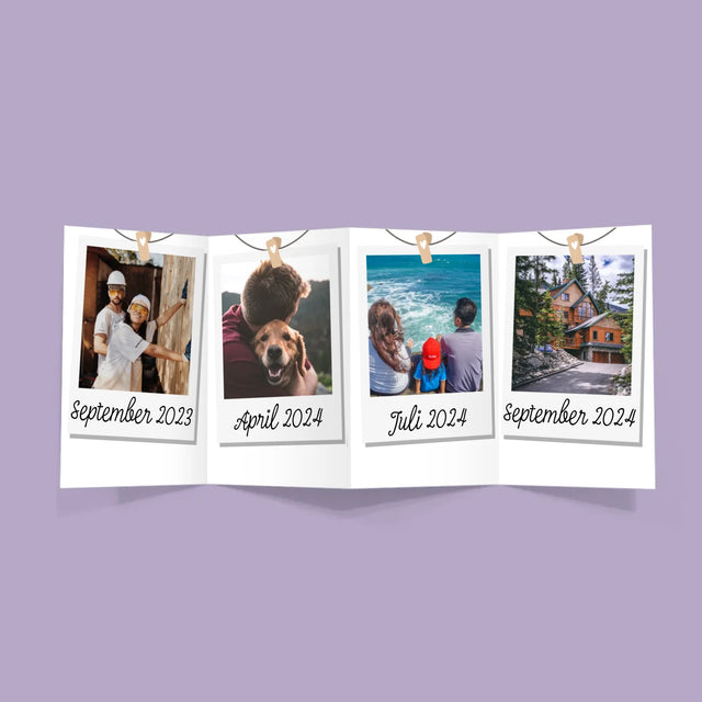 Fotocollage: Familienerinnerungen – Großes Fotoakkordeon | DE