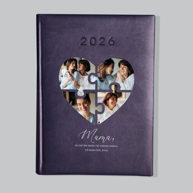 Fotocollage: Herz Puzzle Für Mama - Buchkalender