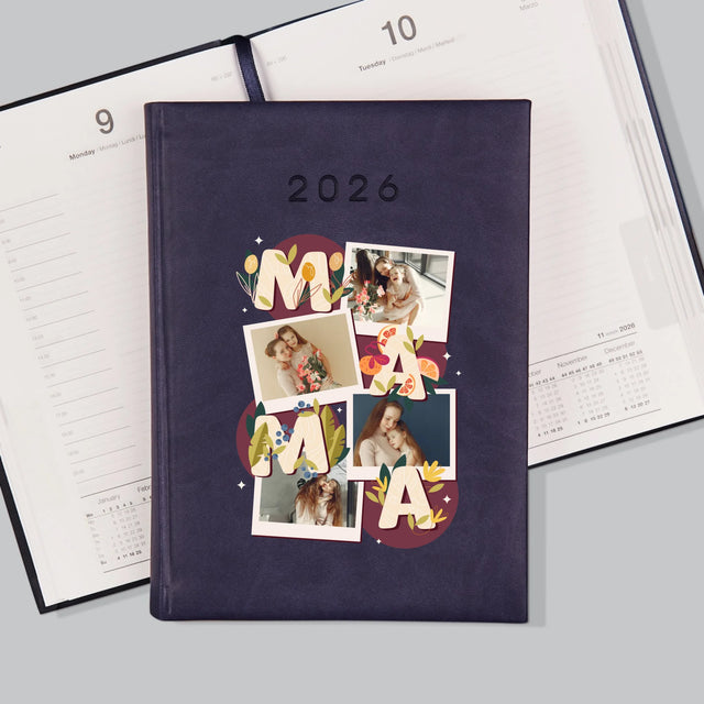 Fotocollage: Buchstaben Mama - Buchkalender