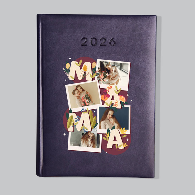 Fotocollage: Buchstaben Mama - Buchkalender