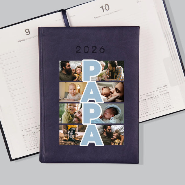 Fotocollage: Aufschrift Papa - Buchkalender